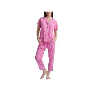 NWT Karen Neuburger Women's M Pajama Set Pink 2-Piece Cotton Blend H2118